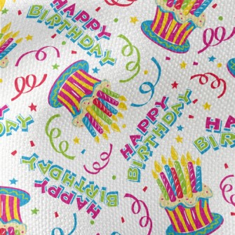Colorful Birthday Cake Waterproof Canvas