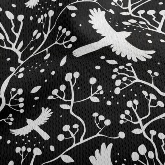 Black And White Flying Birds A Athletic Mesh Flat Back