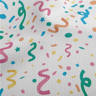 Colorful Ribbon Pattern Athletic Mesh Flat Back