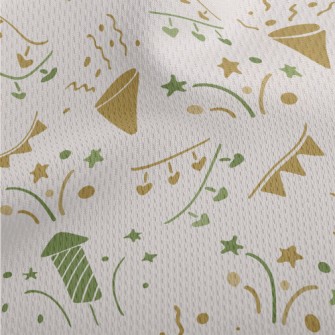 Party Firecracker Ribbon Ornam Athletic Mesh Flat Back