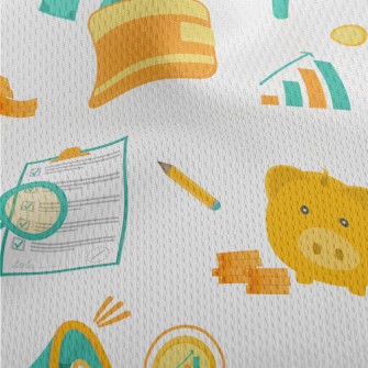 Money Planning Analysis Patter Athletic Mesh Flat Back