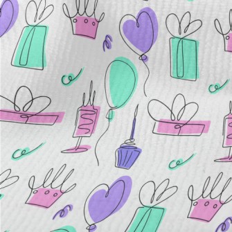 Simple Style Birthday Pattern Terry