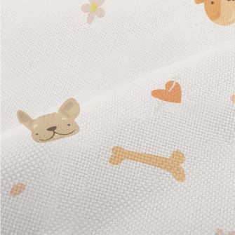 Cute Puppy And Bone Pattern Performance Linen