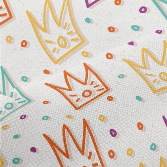 Colorful Cute Crown And Circle Performance Linen