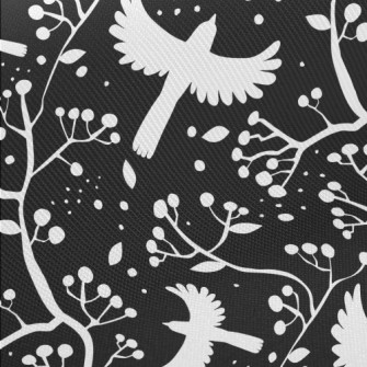 Black And White Flying Birds A Twill