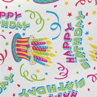 Colorful Birthday Cake Twill