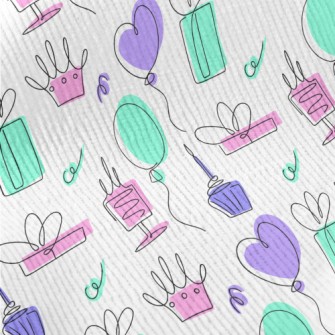 Simple Style Birthday Pattern Standard Corduroy