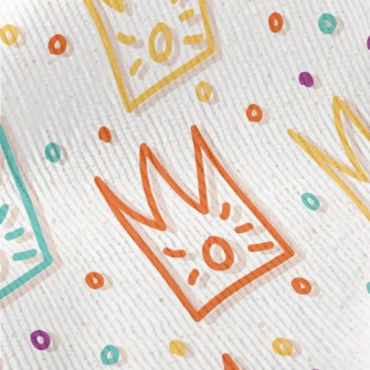 Colorful Cute Crown And Circle Standard Corduroy