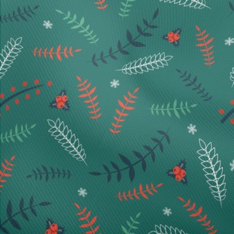 Various Leaves And Berry Snowf Dobby