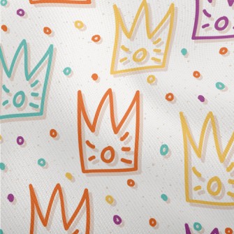 Colorful Cute Crown And Circle Dobby