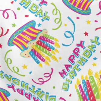 Colorful Birthday Cake Stretch Ponte