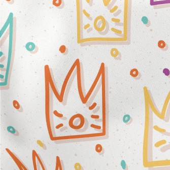 Colorful Cute Crown And Circle Stretch Ponte