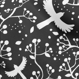 Black And White Flying Birds A Micro Fleece