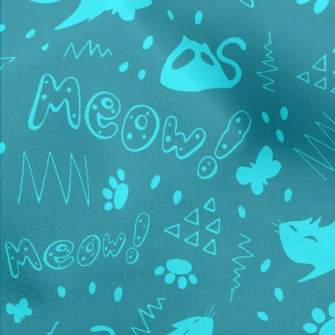 Various Cats And Geometric Pat Micro Fleece