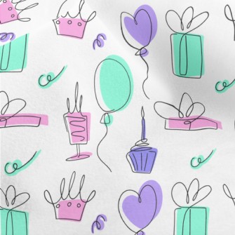 Simple Style Birthday Pattern Micro Fleece