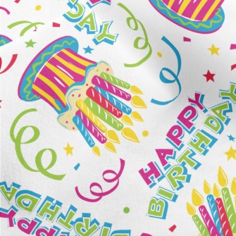 Colorful Birthday Cake Micro Fleece