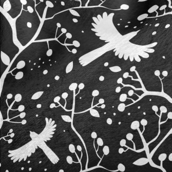 Black And White Flying Birds A Minky