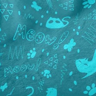 Various Cats And Geometric Pat Minky