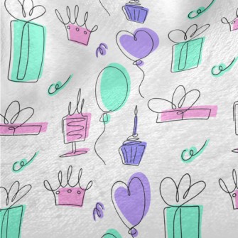 Simple Style Birthday Pattern Minky