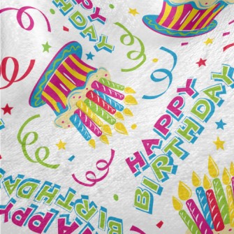 Colorful Birthday Cake Minky