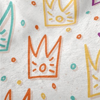 Colorful Cute Crown And Circle Minky