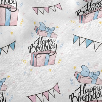 Birthday Text Coming Out Of A  Minky