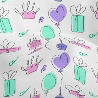 Simple Style Birthday Pattern Lightweight Performance Linen