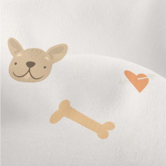 Cute Puppy And Bone Pattern Lightweight Performance Linen