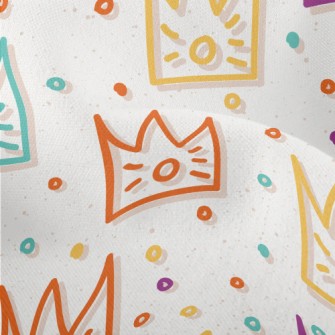 Colorful Cute Crown And Circle Lightweight Performance Linen