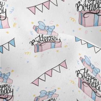 Birthday Text Coming Out Of A  Lightweight Performance Linen