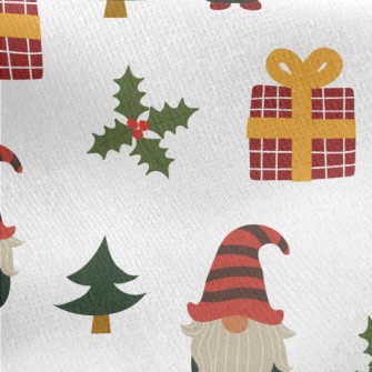 Christmas Elf With Gift Decora Jersey Backed Fleece