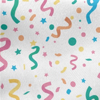 Colorful Ribbon Pattern Jersey Backed Fleece