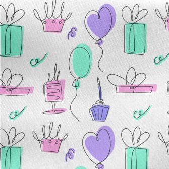 Simple Style Birthday Pattern Jersey Backed Fleece