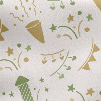 Party Firecracker Ribbon Ornam Jersey Backed Fleece