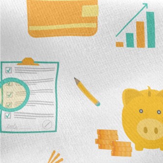 Money Planning Analysis Patter Jersey Backed Fleece