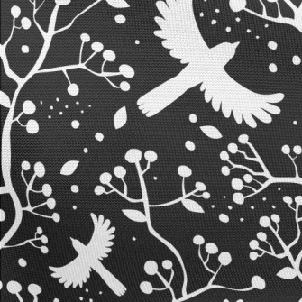 Black And White Flying Birds A Pongee