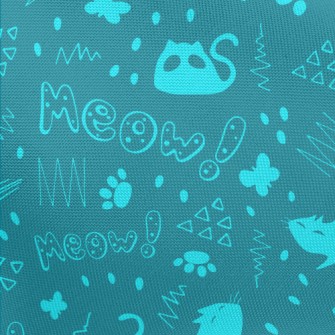 Various Cats And Geometric Pat Pongee