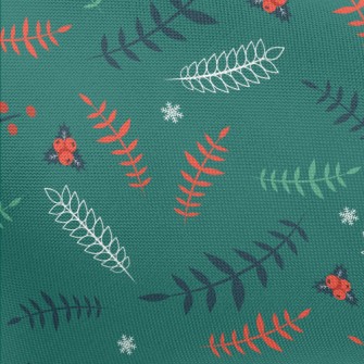 Various Leaves And Berry Snowf Pongee