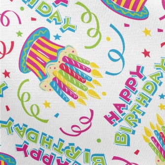 Colorful Birthday Cake Pongee