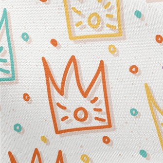 Colorful Cute Crown And Circle Pongee