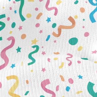 Colorful Ribbon Pattern Stretch Jersey