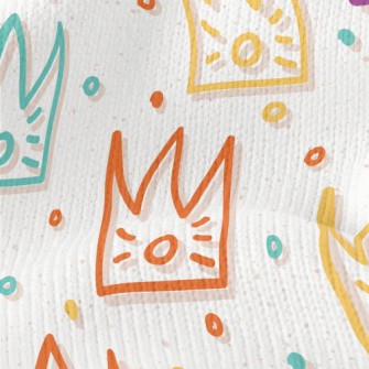 Colorful Cute Crown And Circle Stretch Jersey