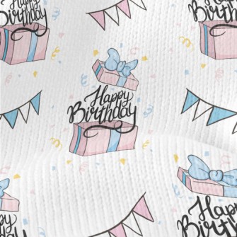 Birthday Text Coming Out Of A  Stretch Jersey