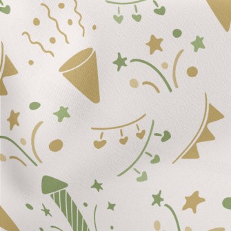 Party Firecracker Ribbon Ornam Lightweight Cotton Poplin