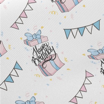 Birthday Text Coming Out Of A  Midweight Cotton Poplin