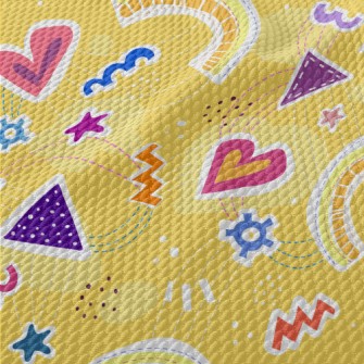 Triangle Geometric Pattern Birdseye Piqué