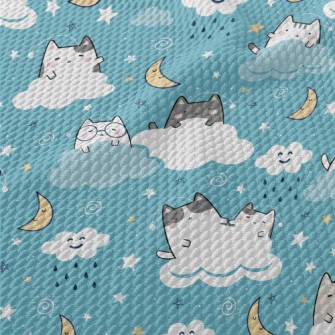 Cat On The Cloud Birdseye Piqué