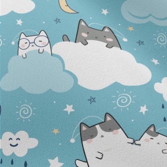 Cat On The Cloud Chiffon