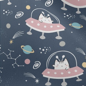 Alien Cat UFO Chiffon