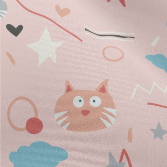Surprised Cat Lines Chiffon